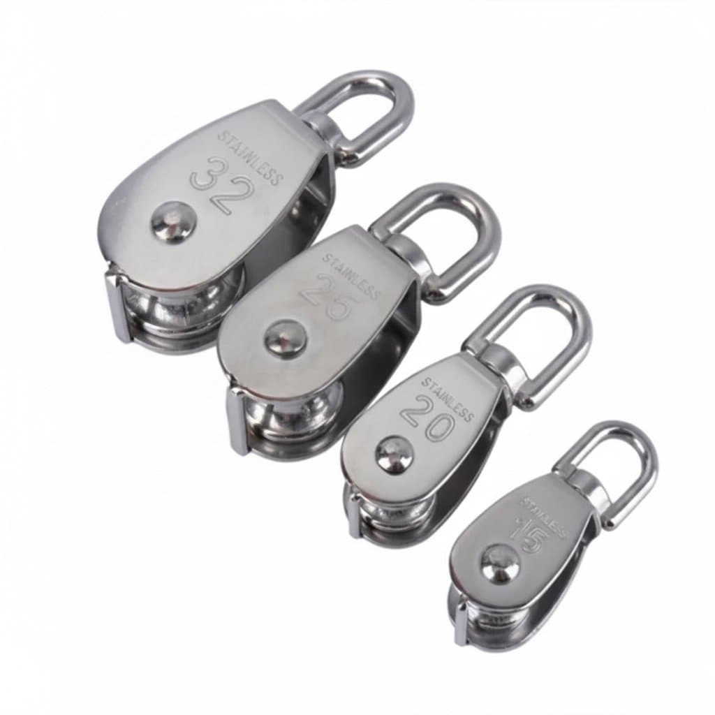 Swivel Pulley Set | Heavy-Duty Stainless Steel | M15-M50 Sizes for Lifting & Rigging