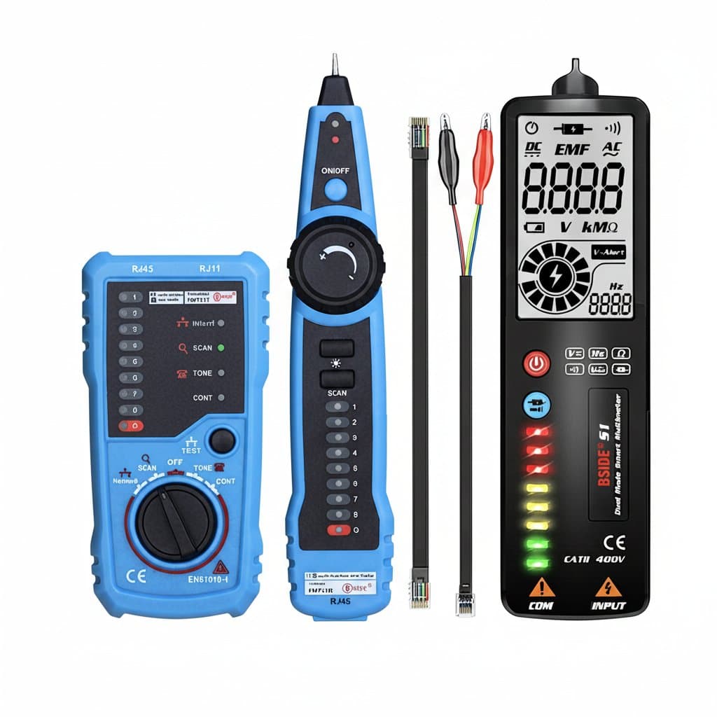 Network Cable Tester | RJ11 RJ45 Cat5 Cat6 Wire Tracer | Ethernet LAN Line Finder