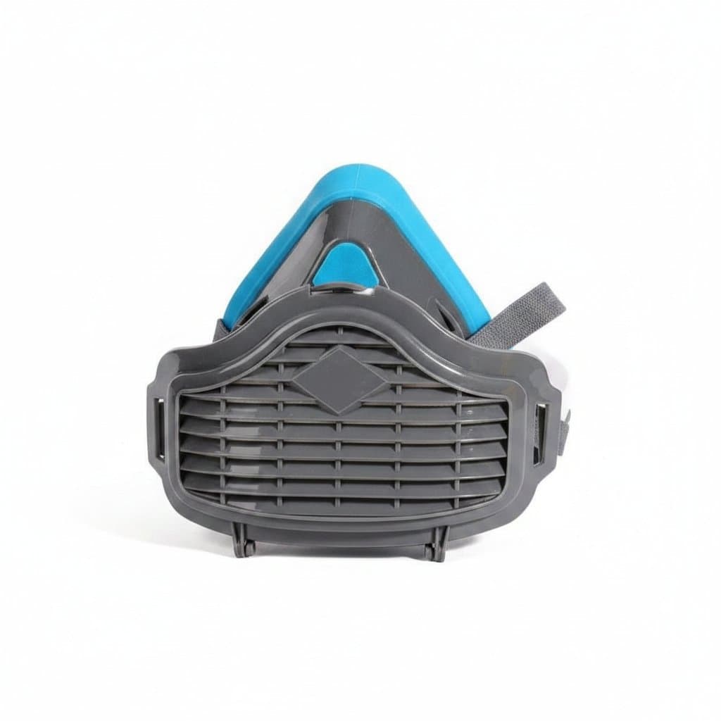 Silicone dustproof half mask with replaceable filters, a reusable respirator for construction safety and PPE.