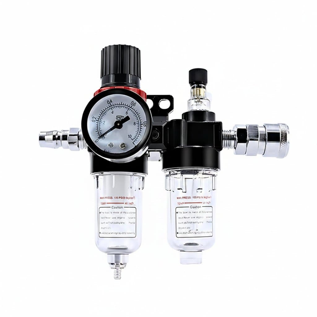 Air Compressor Filter Regulator Kit | AFC2000 & AFR2000 with Lubricator | G1/4 FRL Unit - Image 1
