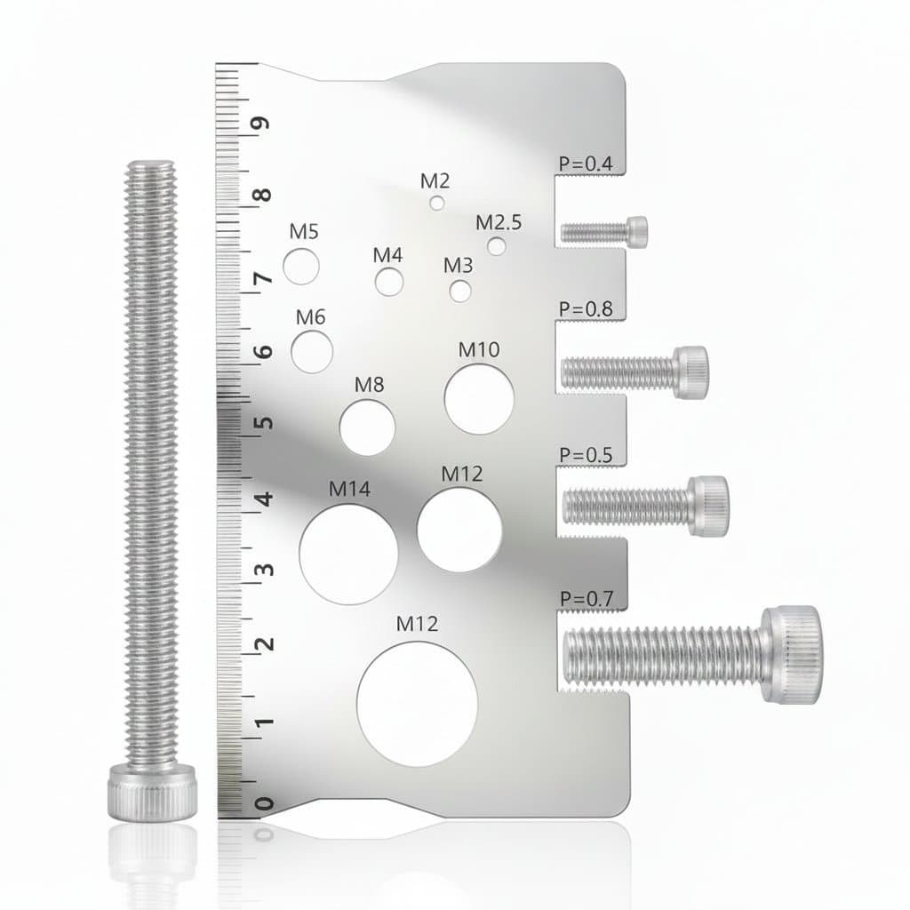Thread Gauge | Professional Screw & Nut Measurement Tool | Anti-Slip Portable Design - Image 1