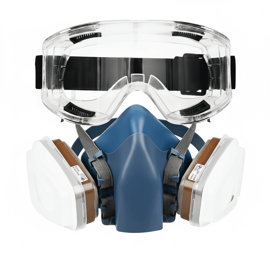 Half-Face Respirator for Painting & Chemicals | Multi-Gas & Particulate Filter