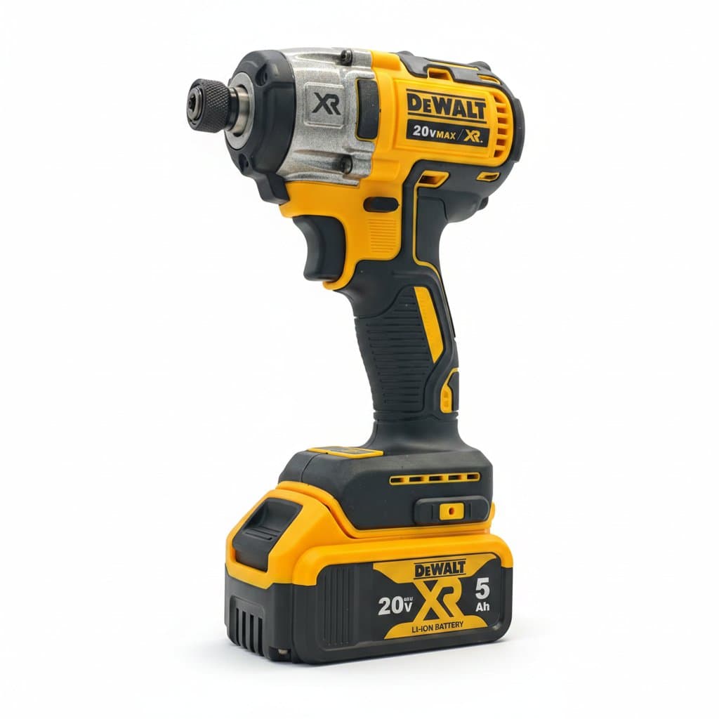DEWALT DCF887 20V Max cordless impact wrench with brushless motor, delivering 205 N.m of torque for heavy-duty fastening.