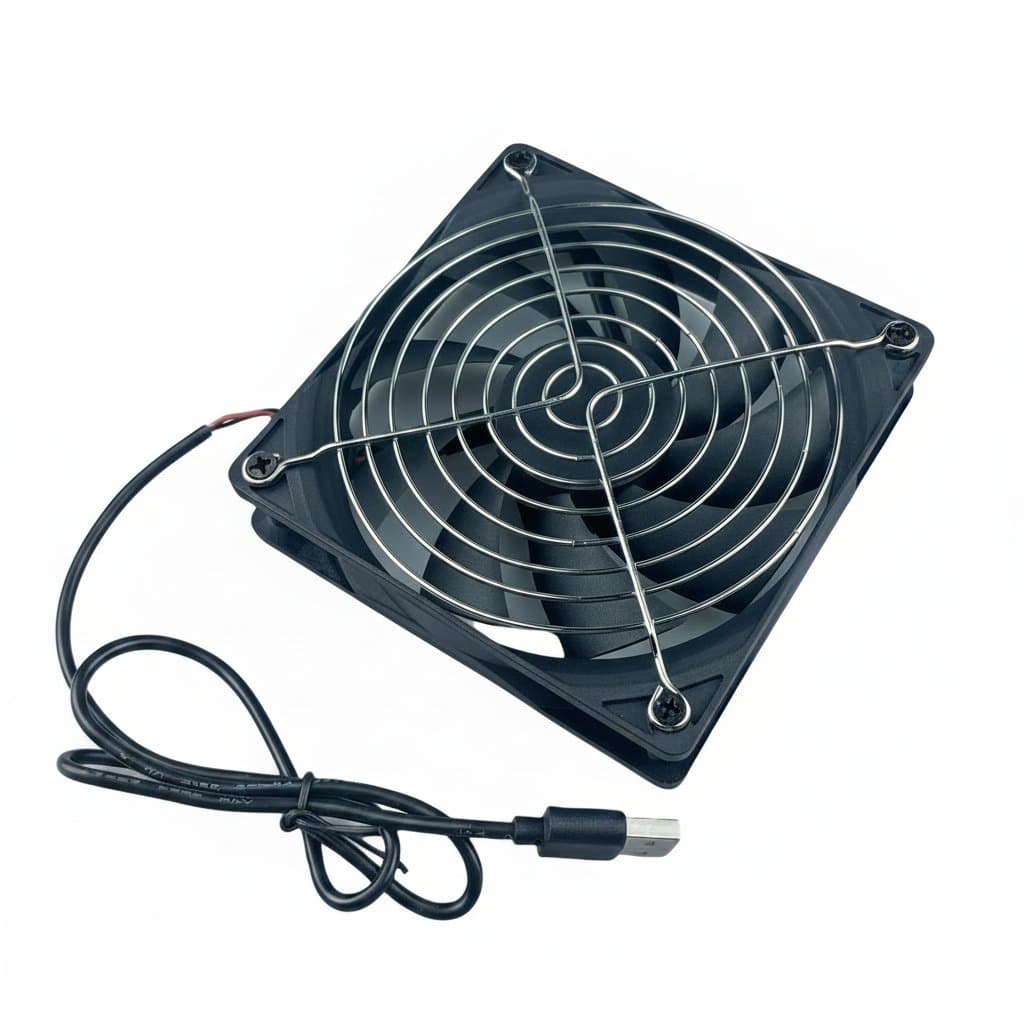 120mm USB Cooling Fan | 5V Silent Operation | For AV Receivers, DVRs & Home Electronics