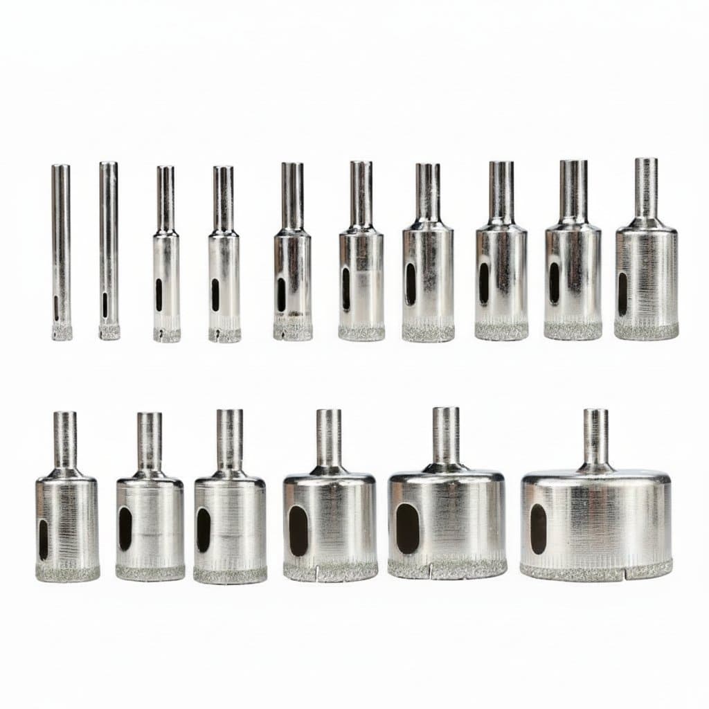 Diamond Hole Saw Kit | 3-60mm Core Drill Bits for Tile, Glass & Granite