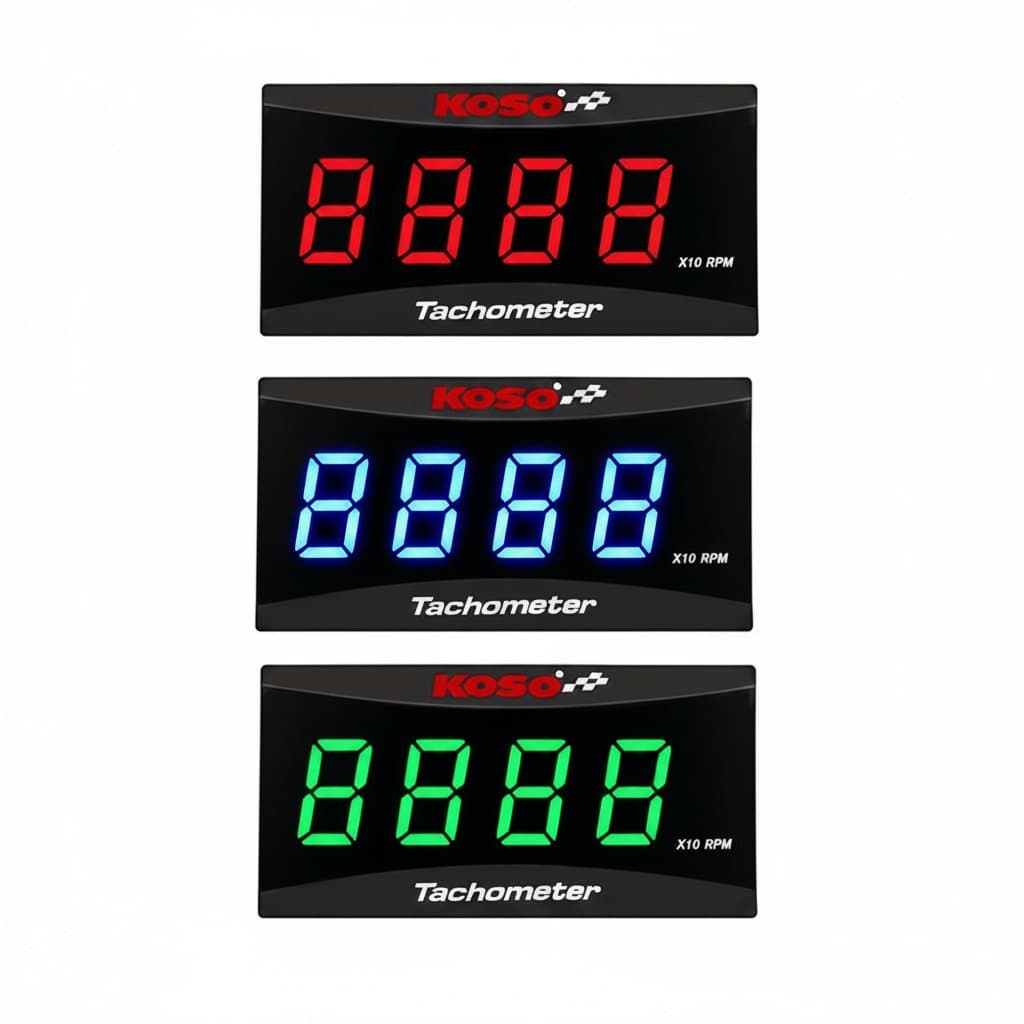 RPM Mini Meter | LCD Digital Engine Tachometer | Motorcycle Universal Gauge - Professional Grade Tool