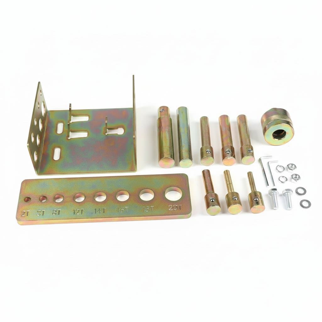Hydraulic Press Accessory Kit | 8-Pin Set with Memory Adapter & Bracket | 2-20 Ton Capacity