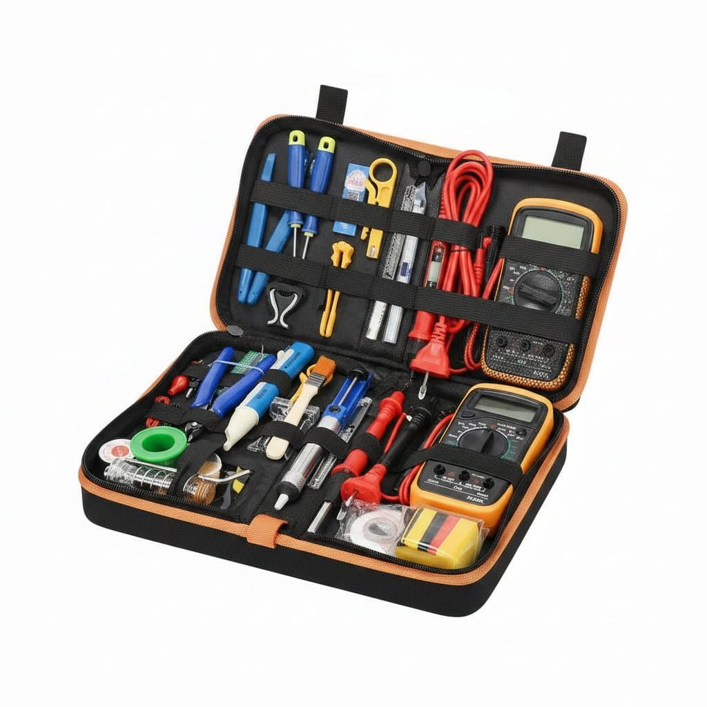 80W Soldering Station Kit | Adjustable Temperature Control | ESD-Safe Work Mat | 110V/220V Dual Voltage - Image 1