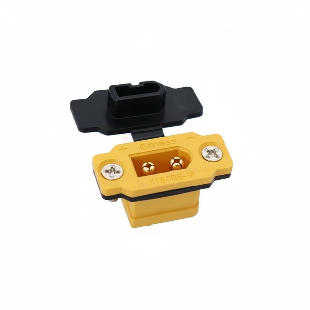 Male Connector | Gold-Plated Quick-Charge Plug | Mountable High-Current Socket