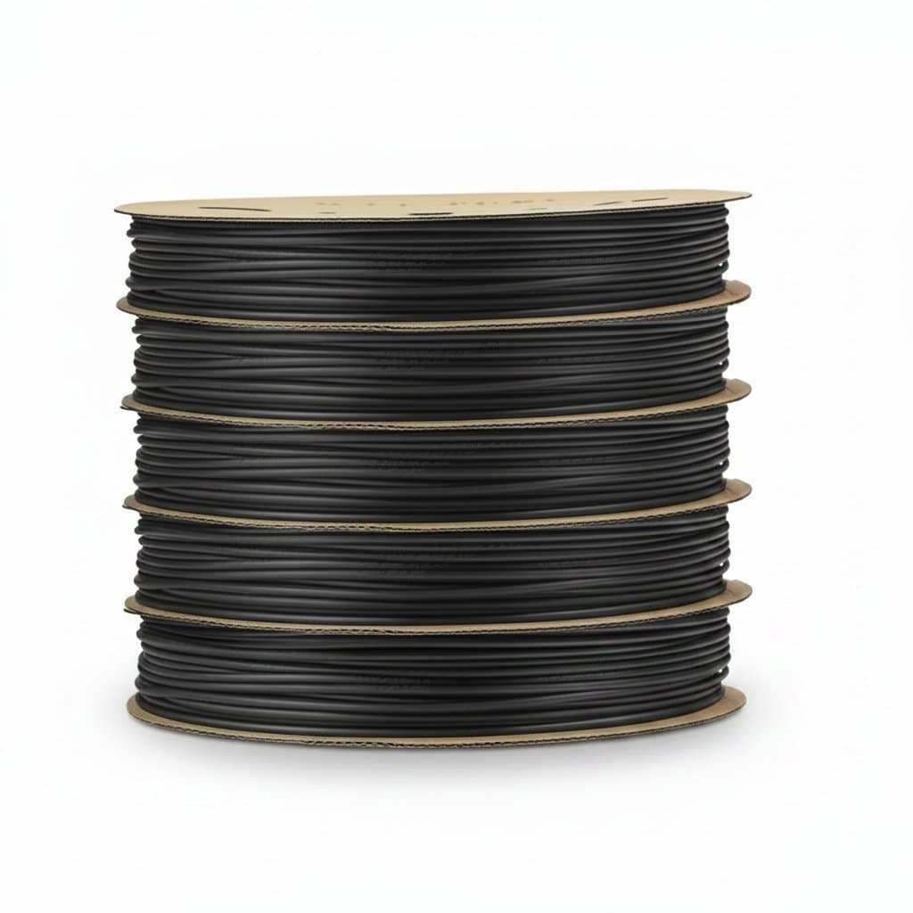 100 Meter roll of black 3:1 heat shrink tubing with adhesive, a polyolefin wire and cable sleeving solution for professional electrical insulation.