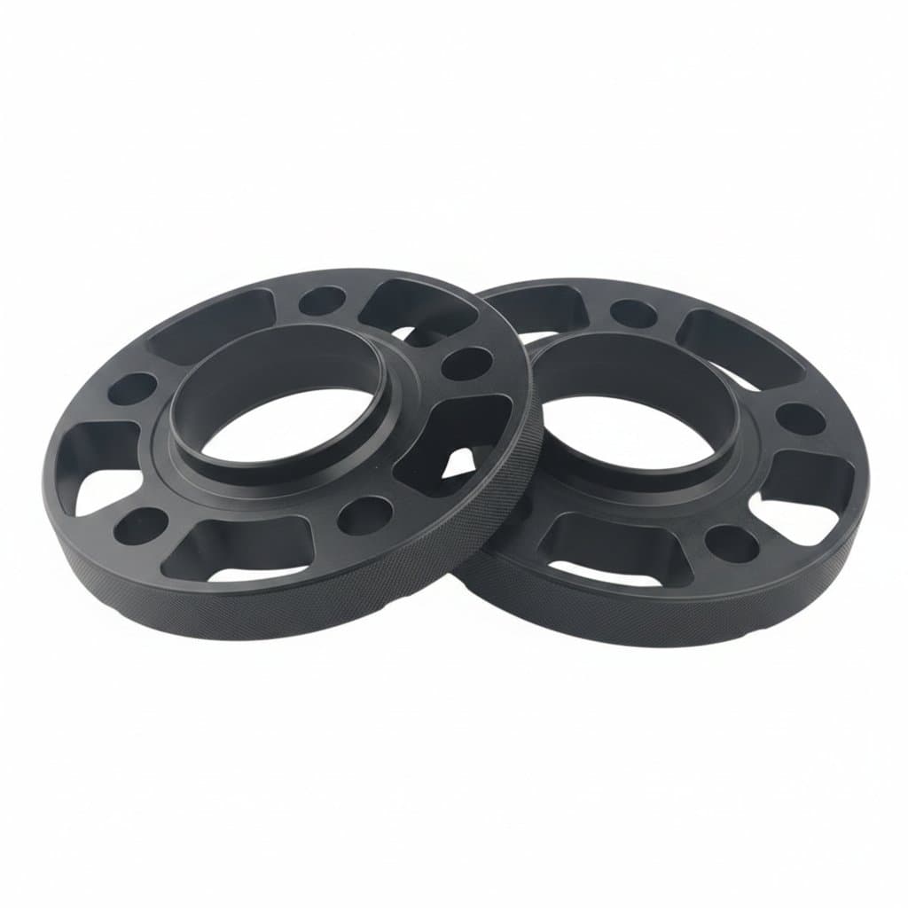 A set of two 12mm/15mm/20mm aluminum 6061-T6 wheel spacers, PCD 5x112 CB 66.6mm for Benz cars.