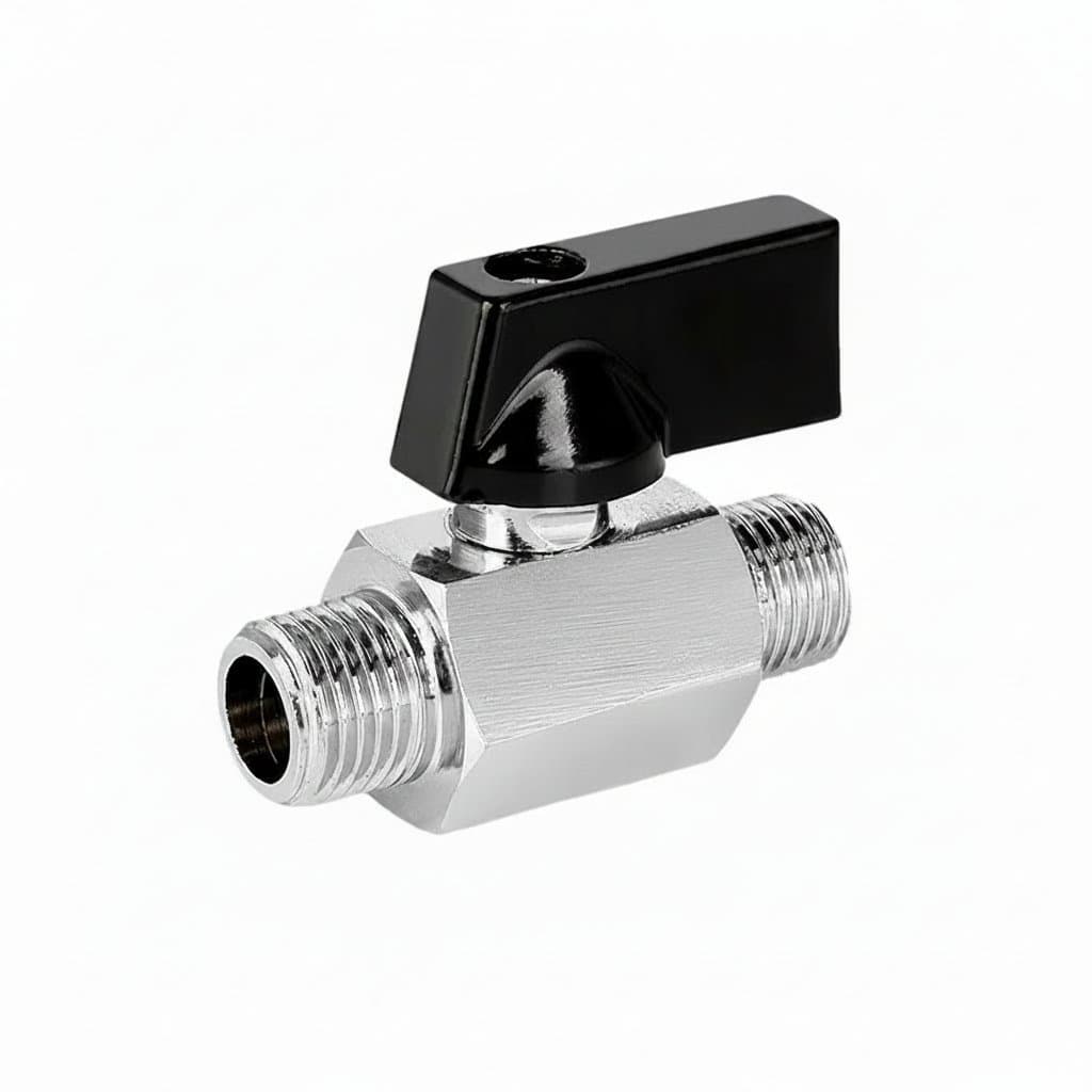 High-Pressure Brass Rotary Valve | Double Internal Threaded Connection for Water & Gas Lines - Image 1
