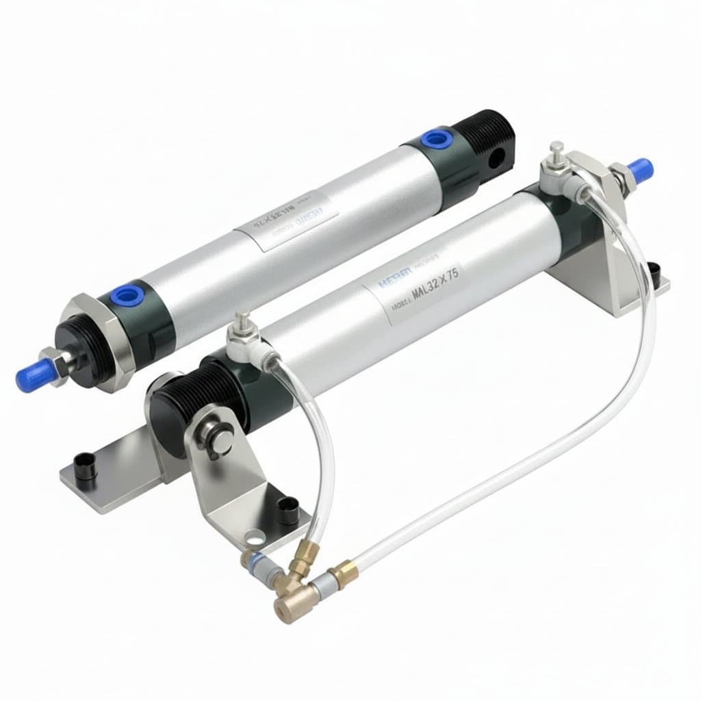 HEBAI MAL Mini Cylinder Pneumatic 16/20/25/32mm Bore 25/50/1 - Premium Industrial & Machinery > Hydraulics & Pneumatics with professional quality and features