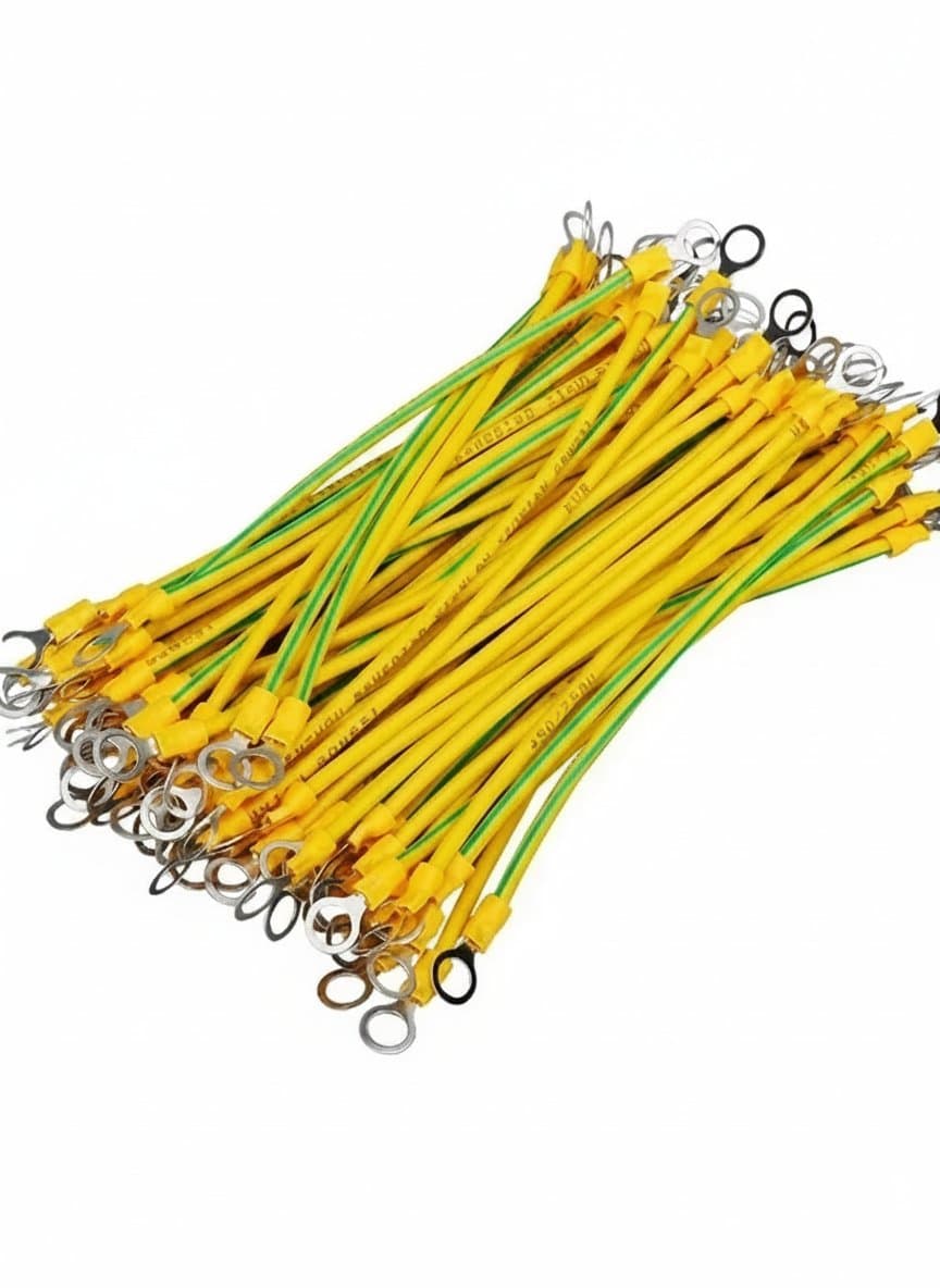Professional-Grade PV Grounding Wire Terminals | 100-Piece Kit | 10-14 AWG Copper for Solar Cabinet & Earth Leakage Protection - Image 1