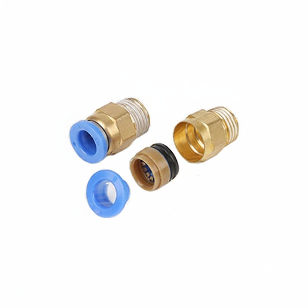 Pneumatic Fittings Kit | 10-Piece Set | 4mm-12mm & 1/4 Thread | Durable Air Connectors - Image 1
