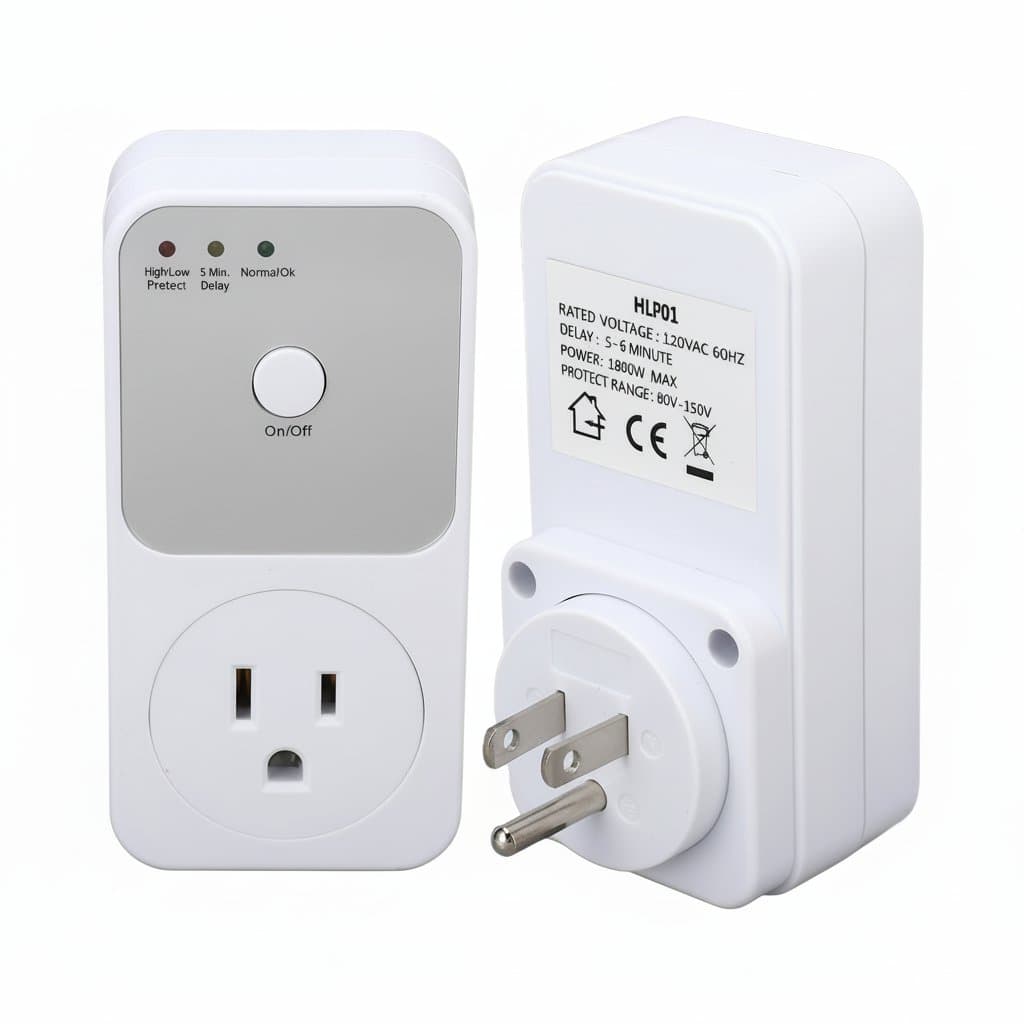 Appliance Voltage Protector | 120V US Plug | Refrigerator & Washing Machine Surge Protection - Image 1
