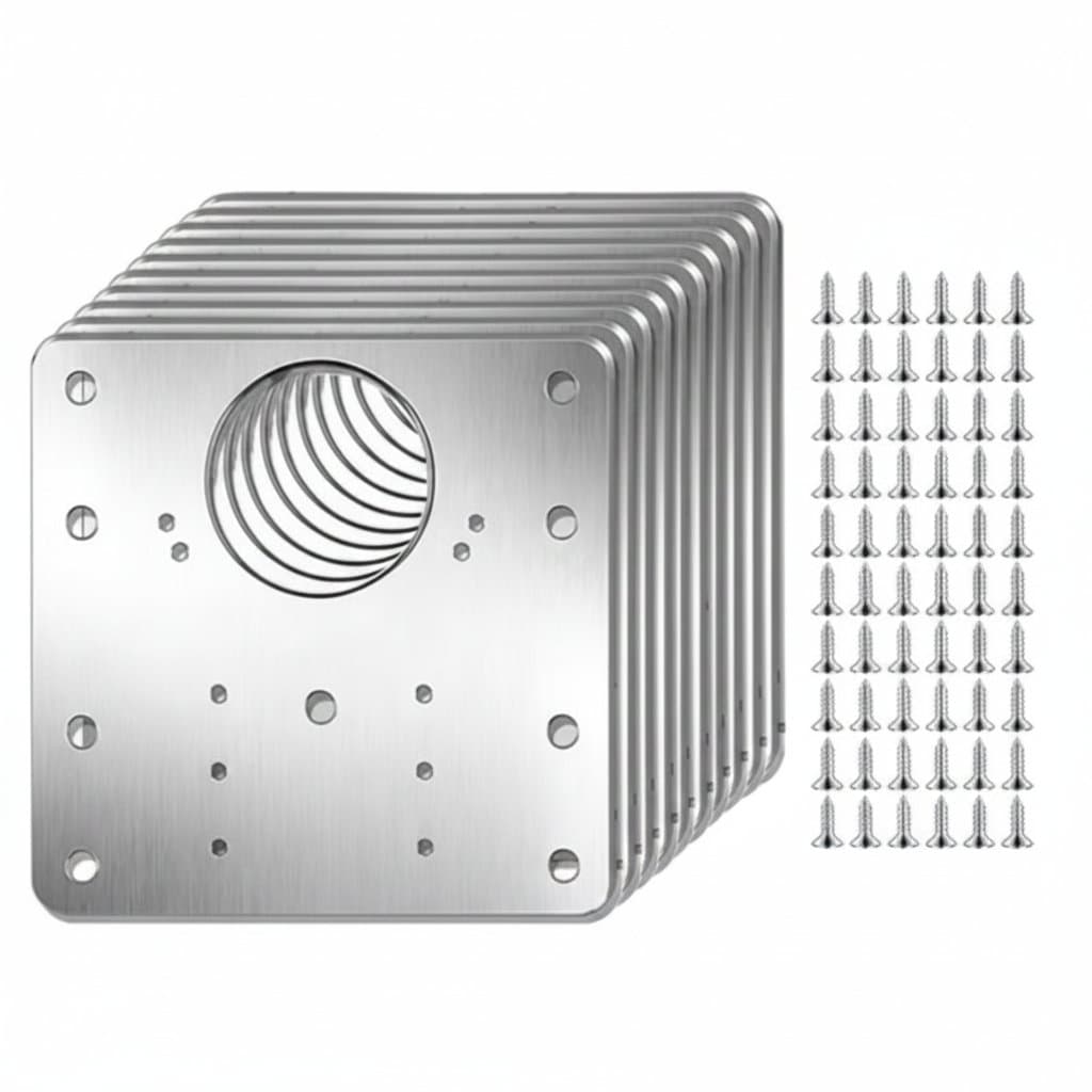 Hinge Repair Plate Kit | Stainless Steel Mounting Brackets | Drawer & Door Fixing - Image 1