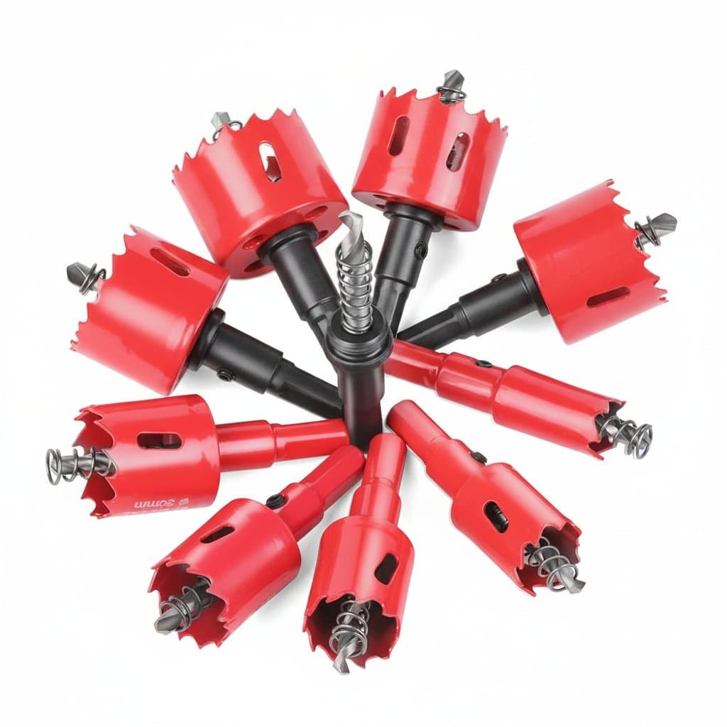 M42 bi-metal hole saw with 15-200mm diameter range for metal, iron, aluminum, stainless, plastic and wood cutting.