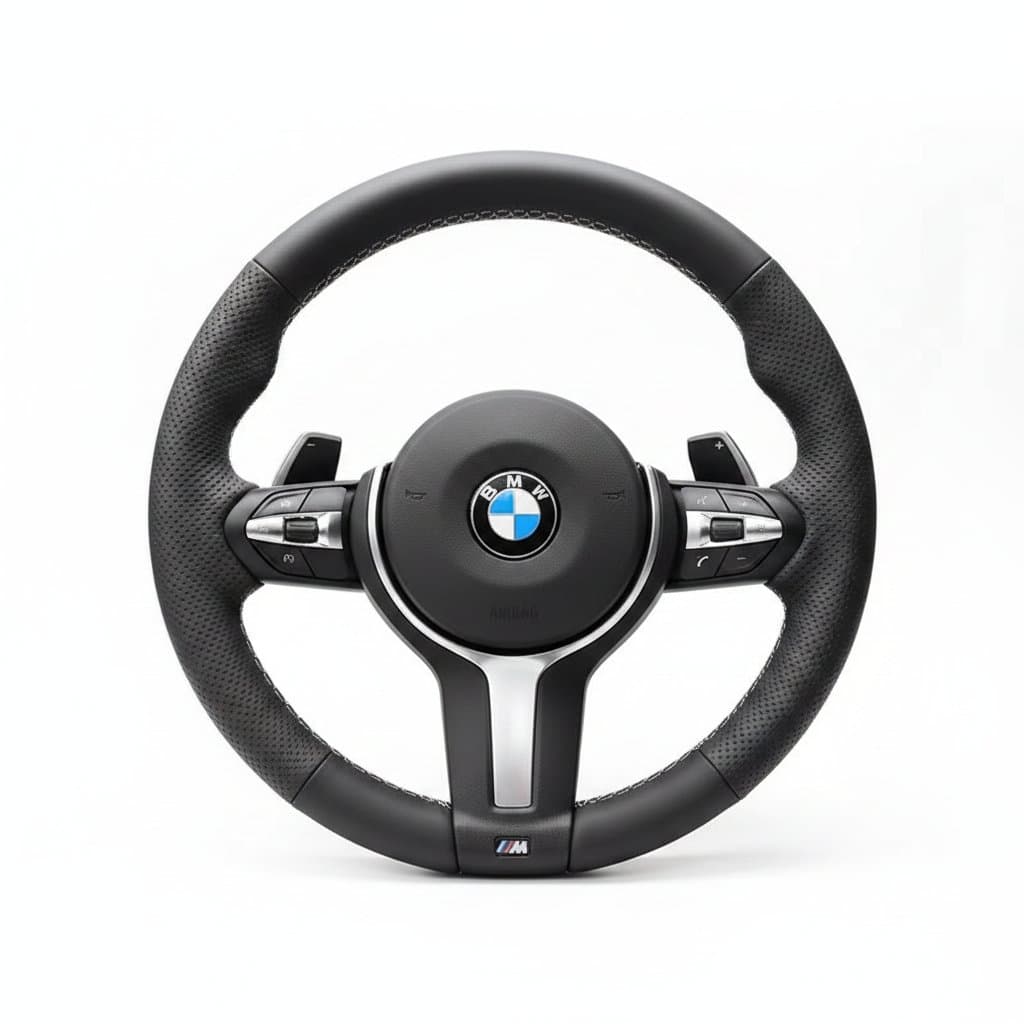 DIY microfiber leather car steering wheel covers, custom-fitted for BMW M Sport models like F10, F30, and X5.