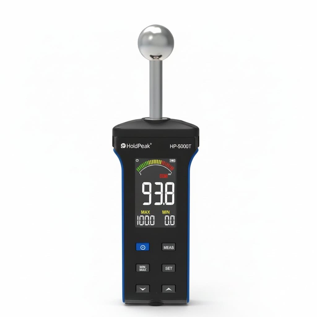 Pinless Wood Moisture Meter - Non-Contact Timber Damp Detector with LCD Screen & Alarm