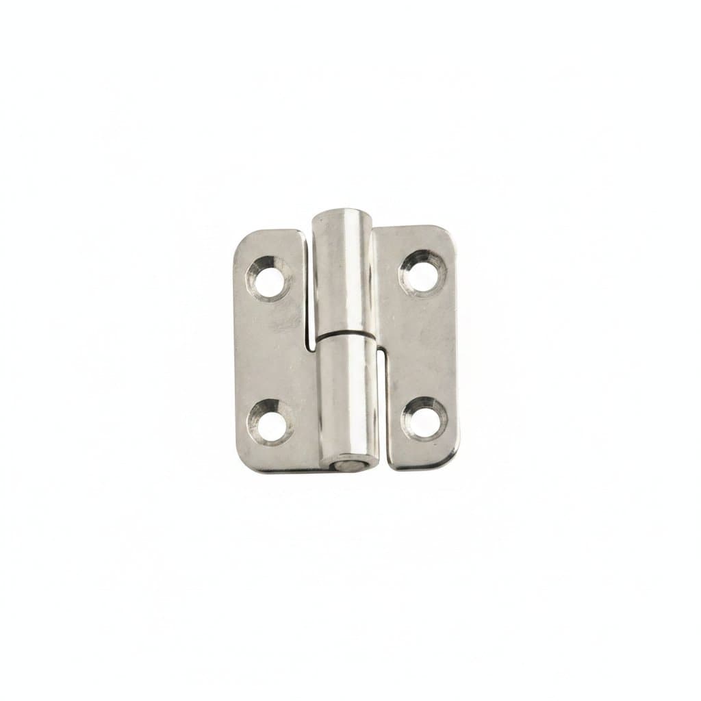 Heavy-duty stainless steel detachable hinge with slip joint flag design, allowing for removable doors and heavy-duty swinging applications.