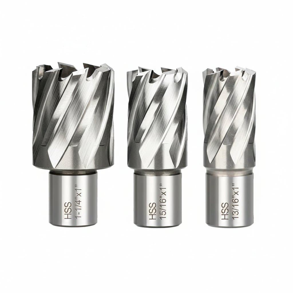 Cutter with Weldon Shank | 1/2 to 3/4 HSS Hole Saw | For Magnetic Drill Press