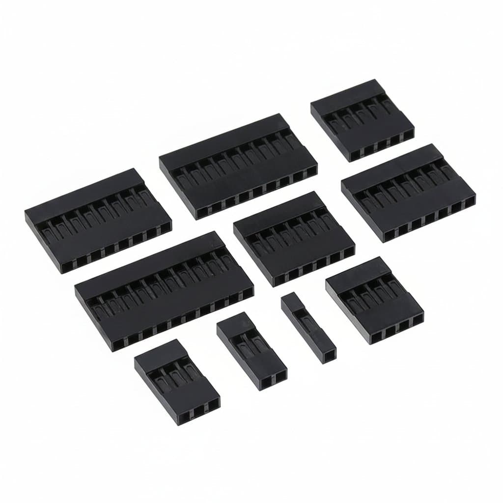 2.54mm Pitch Dupont Connector Kit | 1P to 10P Plastic Housing | Secure Wire-to-Board Connection - Image 1