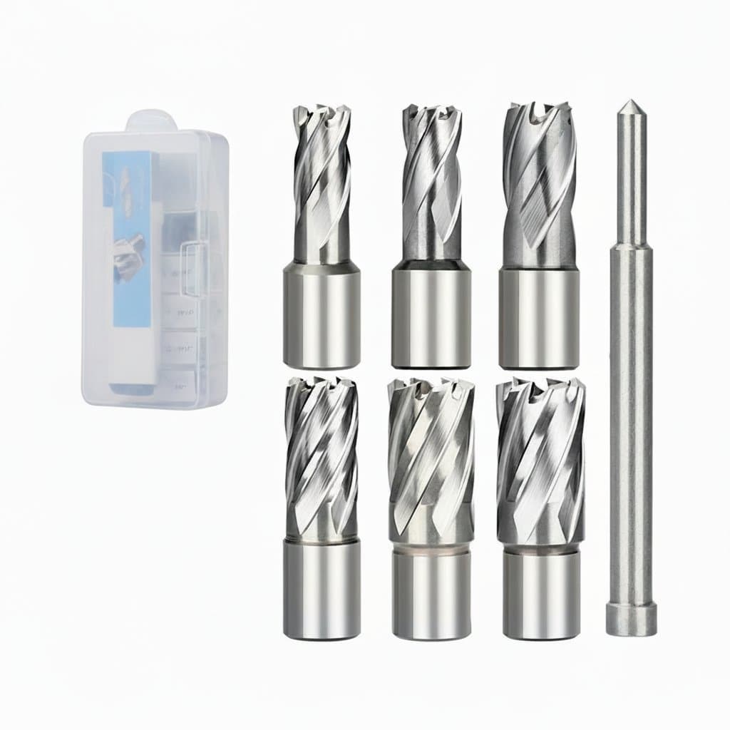Drill Annular Cutter Set | 7pcs HSS Core Bits 12-22mm | For Stainless Steel & Metal