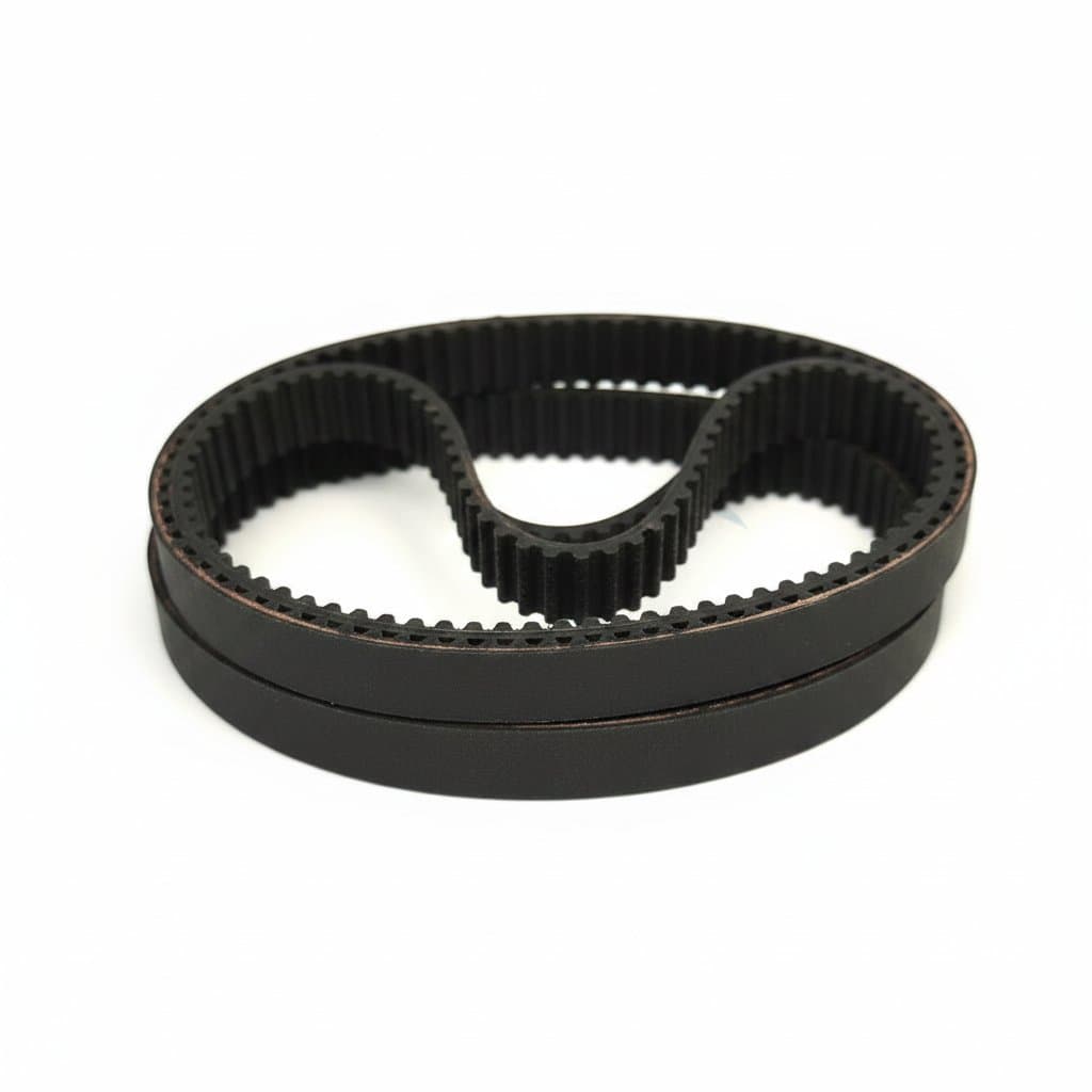 HTD 3M Timing Belt with product specifications and brand logo text overlays.