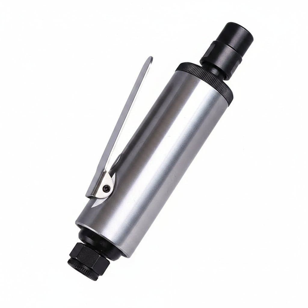 Professional pneumatic air die grinder kit for engraving, polishing, and carving on metal, wood, and automotive surfaces at 90 PSI.