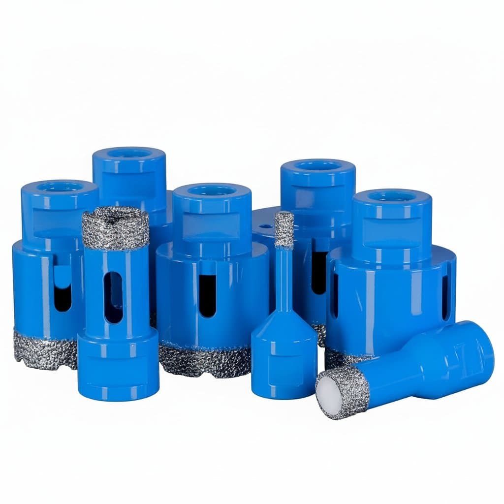 Professional M14 dry drilling diamond core bit for ceramic tile, granite, and marble. Premium crown hole saw cutter for precise, clean holes.