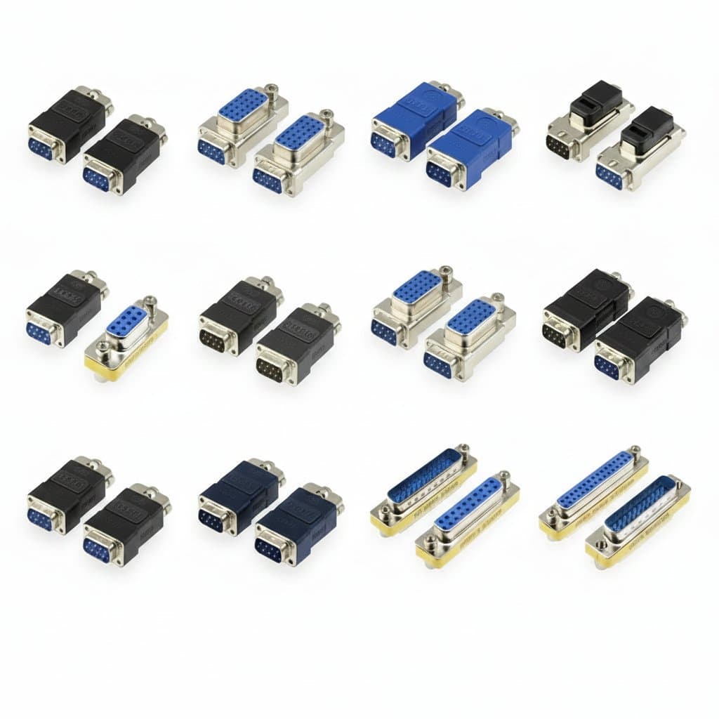 DB9/RS232 Null Modem Adapter | VGA Gender Changer | Serial Port Connector - Image 1
