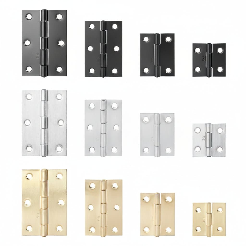 Two stainless steel 270-degree folding hinges in black finish for cabinet doors, kitchen cupboards, and wooden furniture.