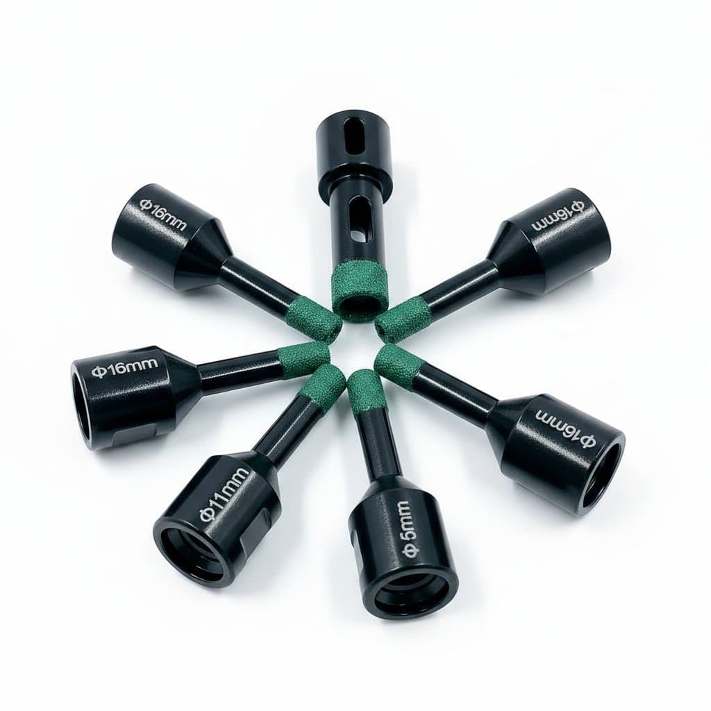 Diamond Drill Bit Set | 6-Piece M14 Core Bits for Tile, Granite & Marble - Image 1