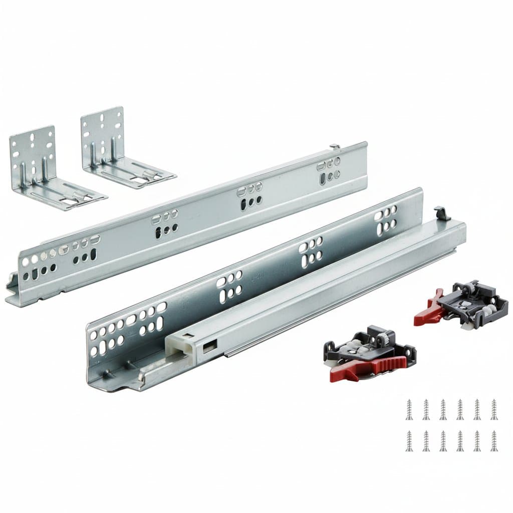 Soft-Close Drawer Slides | Full-Extension Ball Bearing Slides | Heavy-Duty Steel Glides