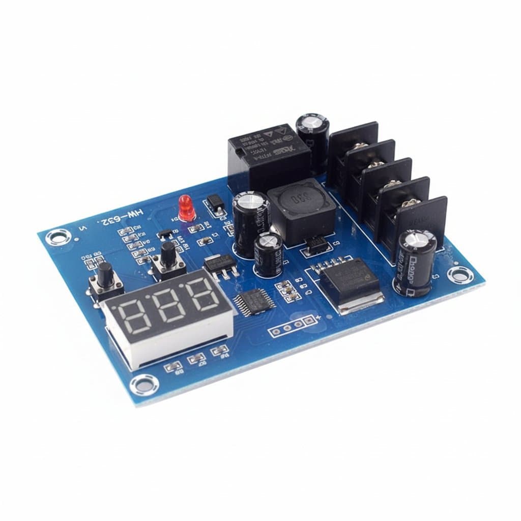 HW-632 12-24V Lithium Battery Charger Control Module with LED display for battery protection and switch control