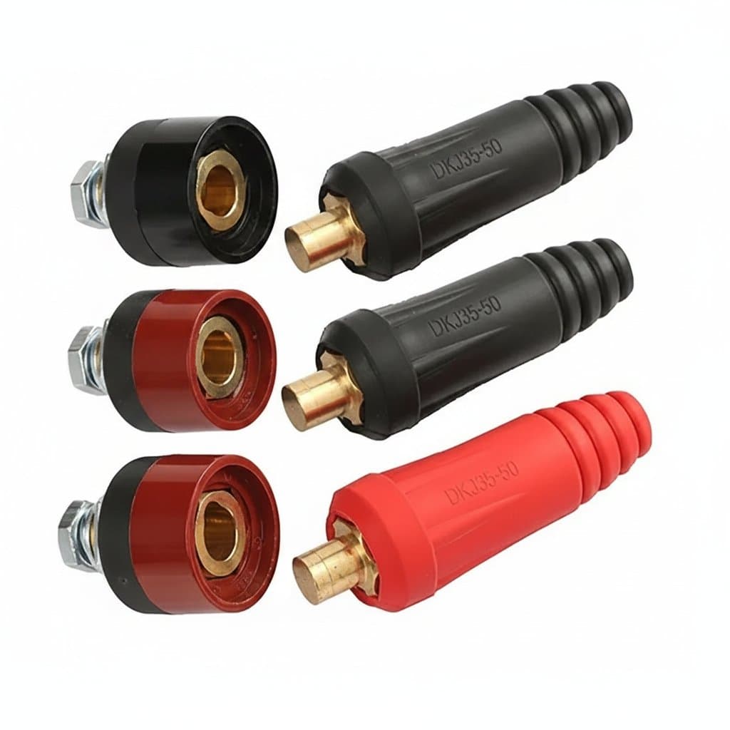 Welding Cable Connector Set | Quick-Connect Male & Female Fittings | DKJ10-25 Compatible - Image 1