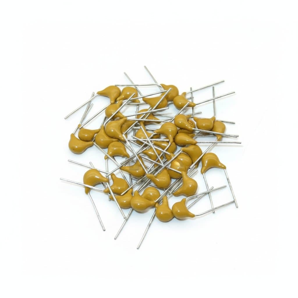 1000-piece assortment of 50V monolithic ceramic capacitors, values from 10pF to 4.7uF including 104, 105, and 106.