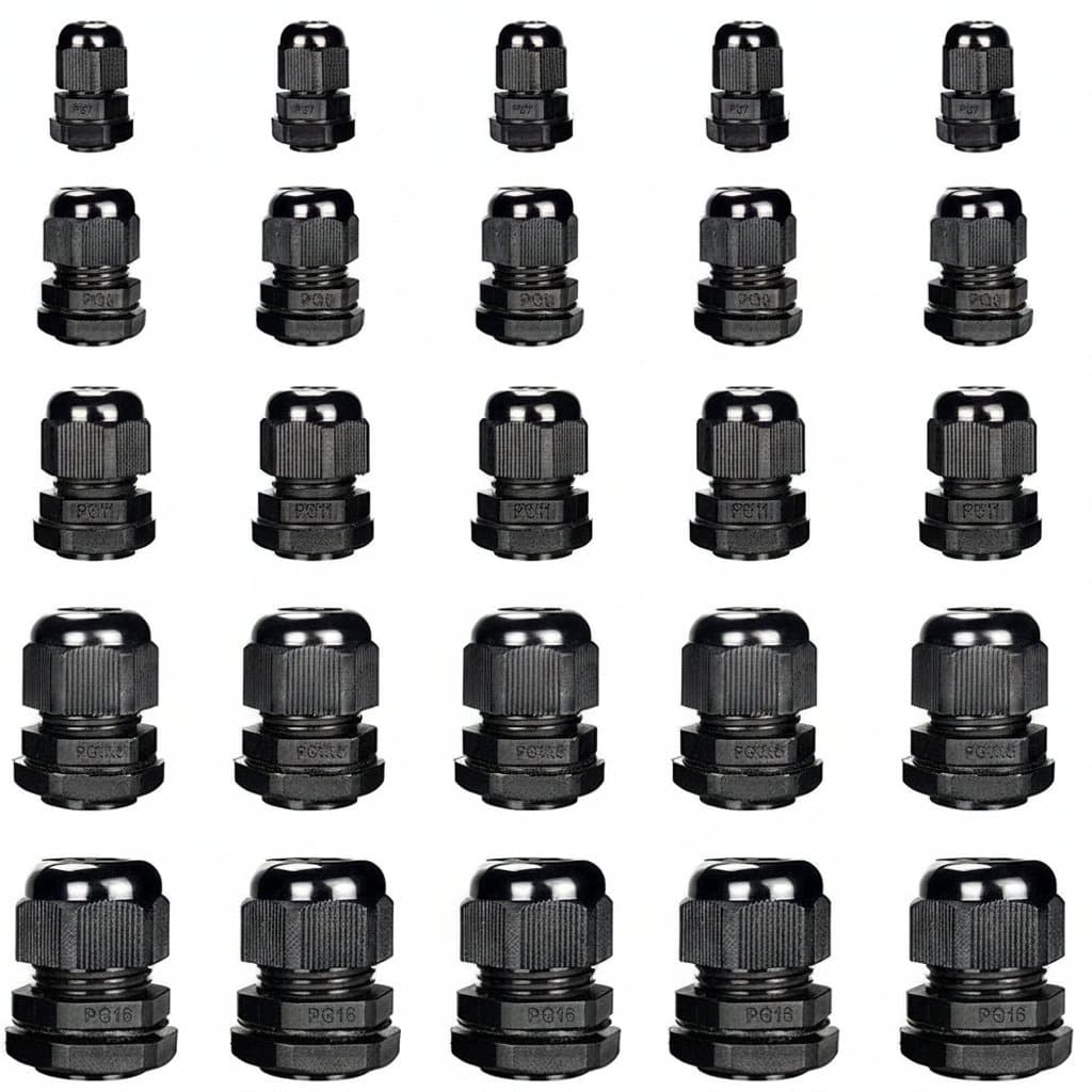 Waterproof Cable Gland Kit | IP68 Rated | 10-Piece Adjustable Set