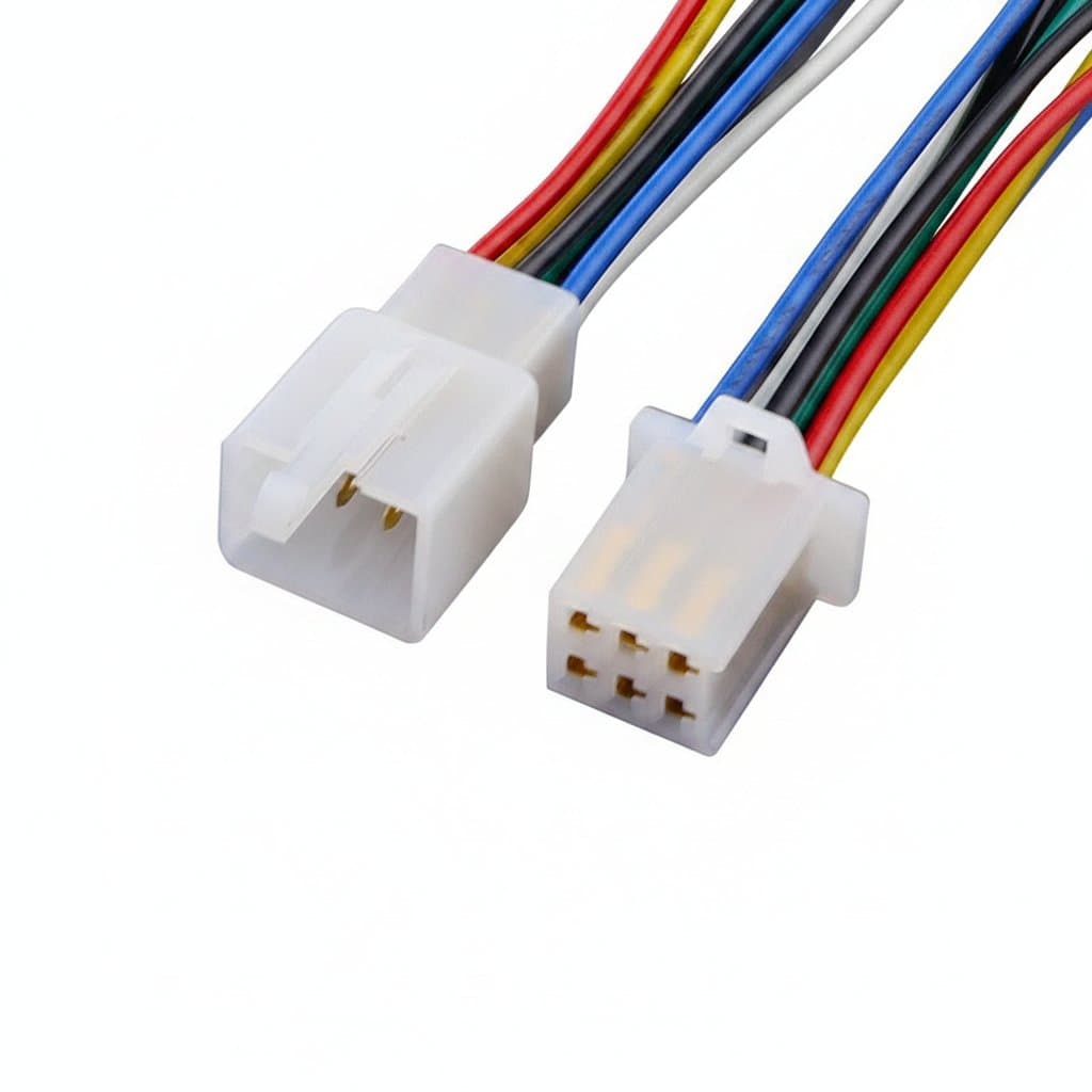 6-Pin Automotive Wire Connector Kit | 21cm Pre-Crimped Cable Set | Secure Electrical Plug - Image 1