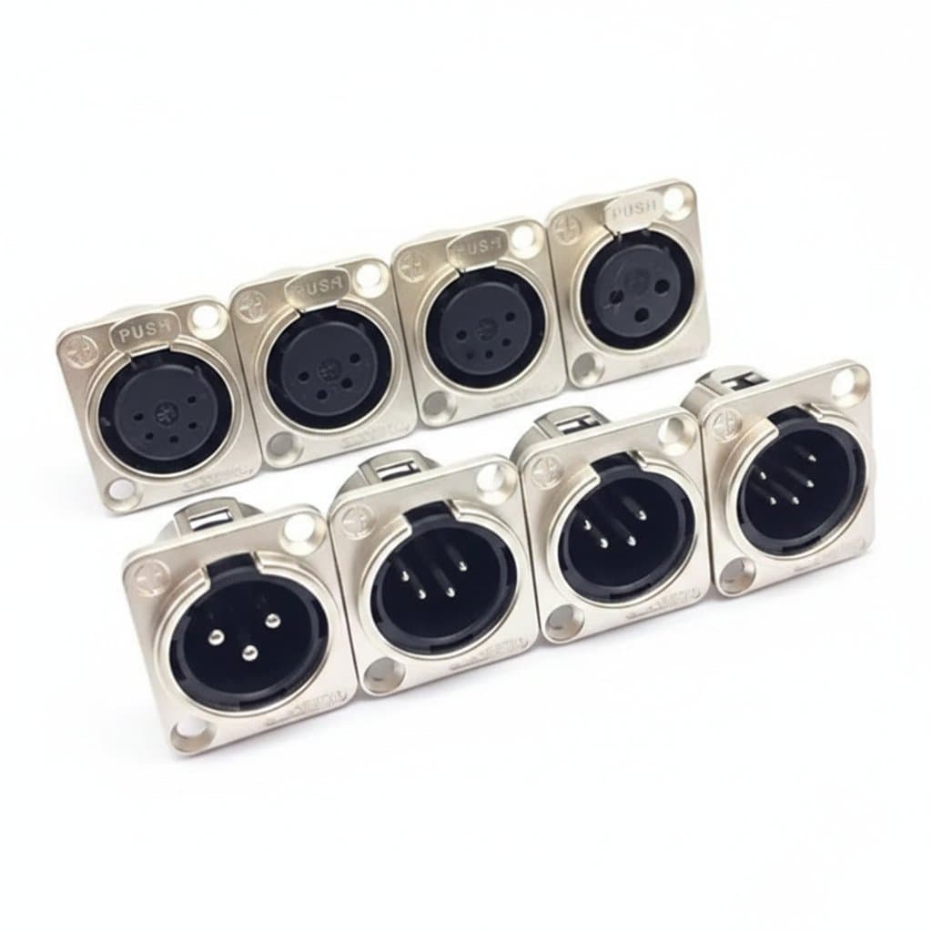 XLR Audio Connectors | 3-Pin, 4-Pin, 5-Pin Male & Female Plugs | Premium Copper Contacts - Image 1