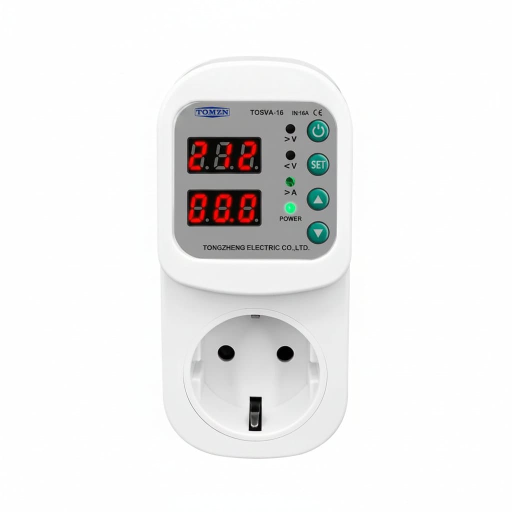Surge Protector Power Strip | 16A Adjustable Voltage Protector | 110V-220V AC | TOSVA-16