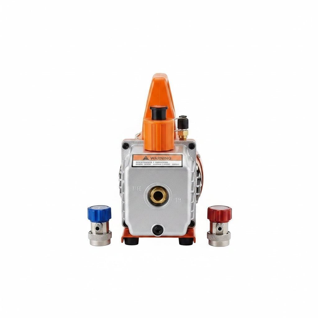 SucceBuy 4 CFM 1/3 HP single stage vacuum pump and gauge set with leak detector, designed for R134a, R22, and R410a refrigerants.