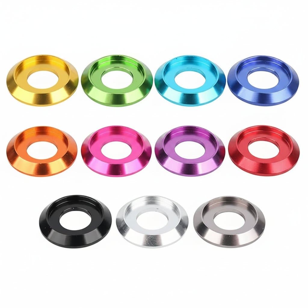 Alloy Spherical Washers | M2-M8 Metric Sizes | DIN912 DIN7991 Hex Bolt Spacers - Image 1