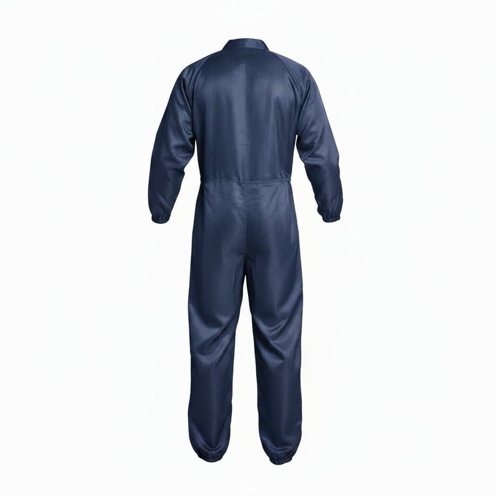 Full Hazmat Suit Coveralls: blue jumpsuit on a clean white background.