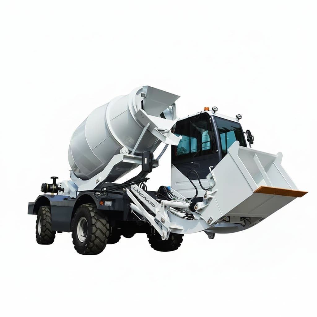 Self-Loading Concrete Mixer Truck | Mobile Diesel-Powered Mixer | On-Site Construction Solution