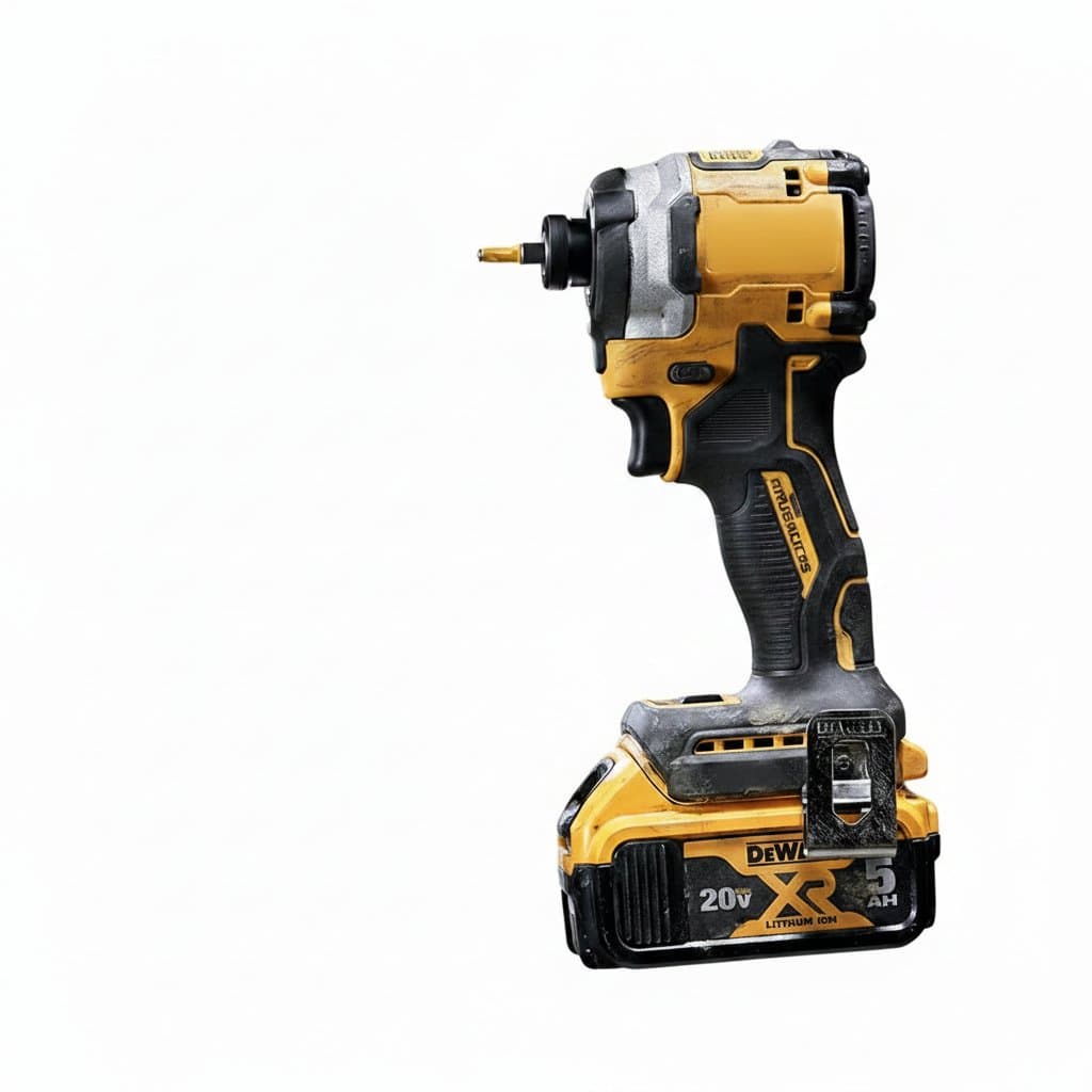 DeWalt DCF850 20V Max cordless drill with brushless motor, showing its compact design, high-torque chuck, and ergonomic grip.