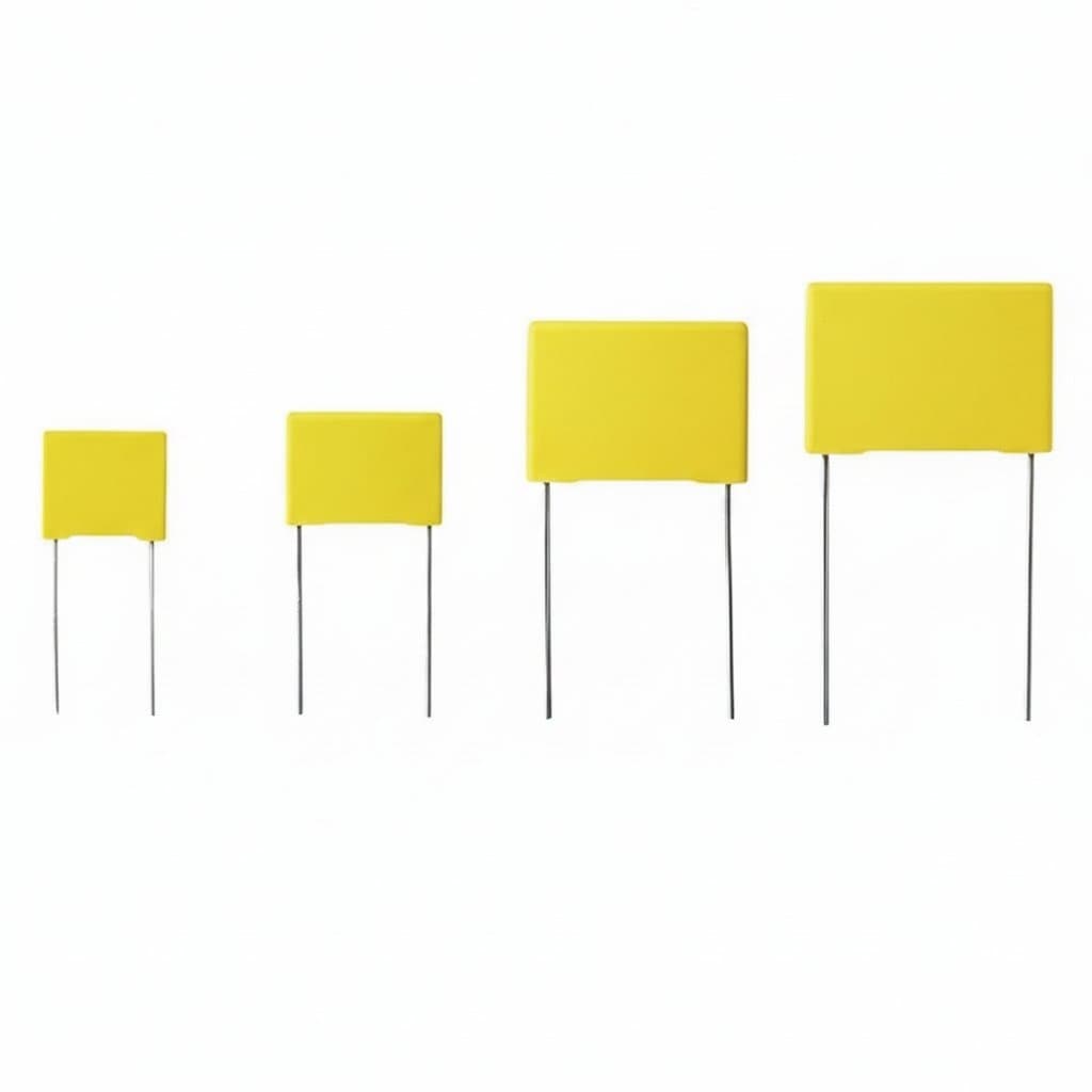 10PCS X2 polypropylene film capacitor assortment with values from 0.01uF to 1.2uF for AC power correction and filtering