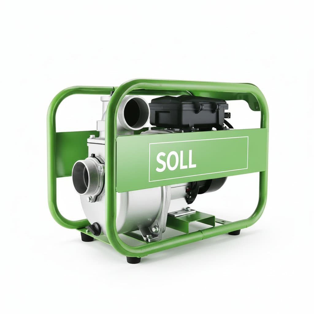 3-inch high-volume solar-operated portable pump for agricultural irrigation, self-priming shallow well water transfer.