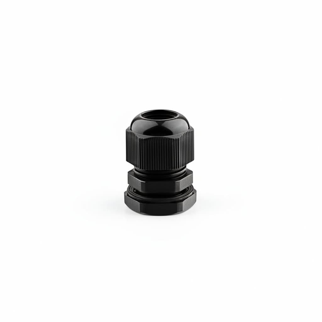 33 to 50 piece set of nylon electrical cable glands with PG11 to M25 metric thread sizes, featuring gaskets for a waterproof seal on wire entries.